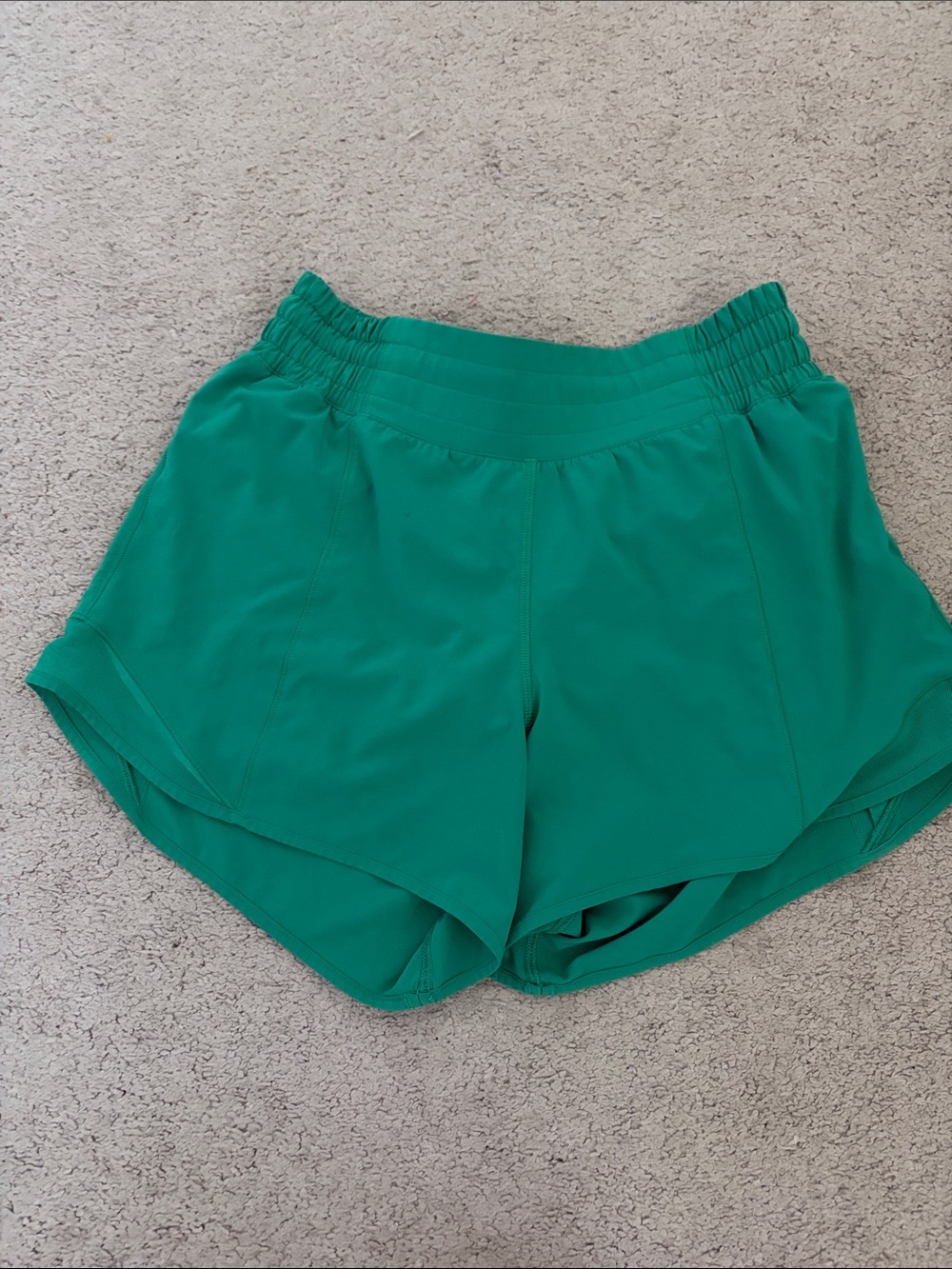 lululemon athletica Emerald Green Layered Running Shorts